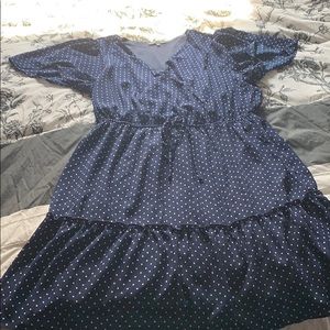 1X navy blue dress